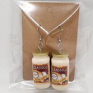 Mini-Brands "Classico Creamy Alfredo" Stainless Steel Fishhook Earrings